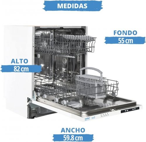 Lavavajillas integrable Sauber SERIE 1-DWBI6013 V e 12 cubiertos