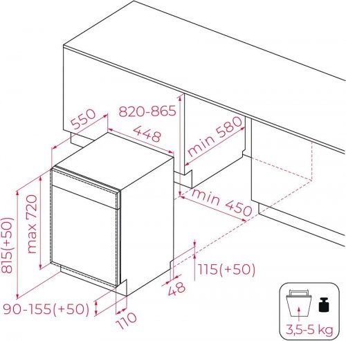 Lavavajillas Integrable Teka DFI 44800