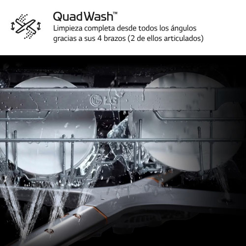 Lavavajillas LG 14 servicios,QuadWashTM, 60 cm - DF142FW Blanco