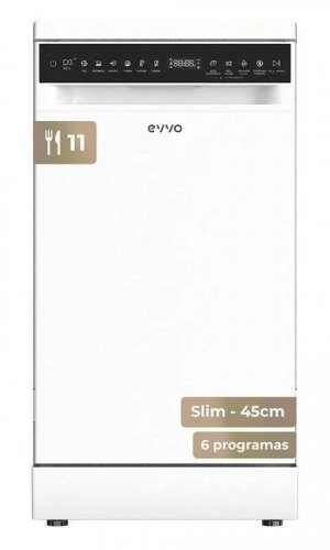 Lavavajillas libre instalación 45 cm EVVO D3 Slim