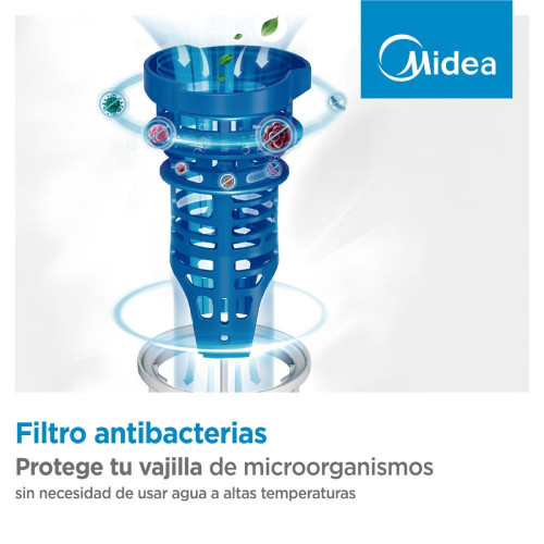 Lavavajillas Midea 10 servicios , 45 cm - MDWEF1034CSS-WG-EU Inox