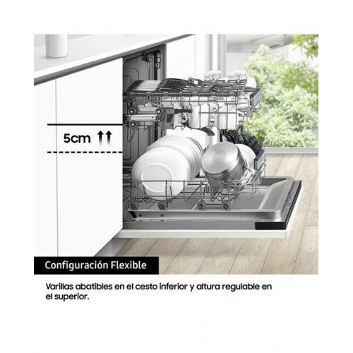 Lavavajillas Samsung 14 servicios, Bandeja Cubiertos, 60 cm - DW60A6092FW/EF Blanco