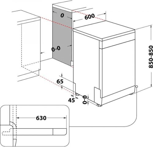 Lavavajillas W7F HP43 X Whirlpool