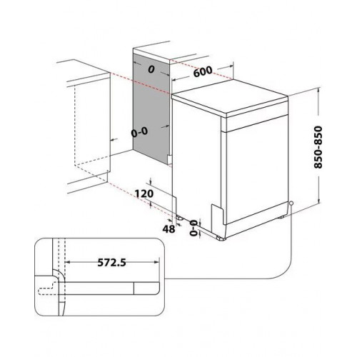 Lavavavijillas Indesit 14 servicios, 60 cm - I3F D641A X Inox