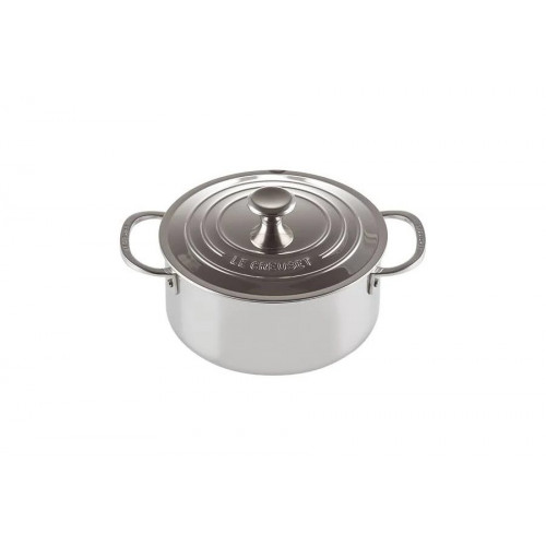 Le Creuset Cacerola con tapa de Acero Inoxidable Signature