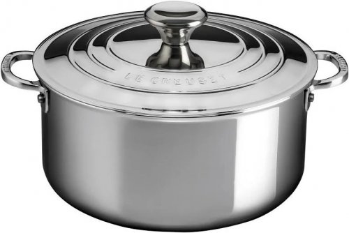 Le Creuset Cacerola con tapa de Acero Inoxidable Signature
