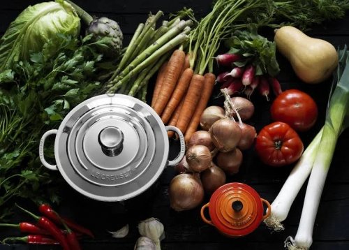 Le Creuset Cacerola con tapa de Acero Inoxidable Signature