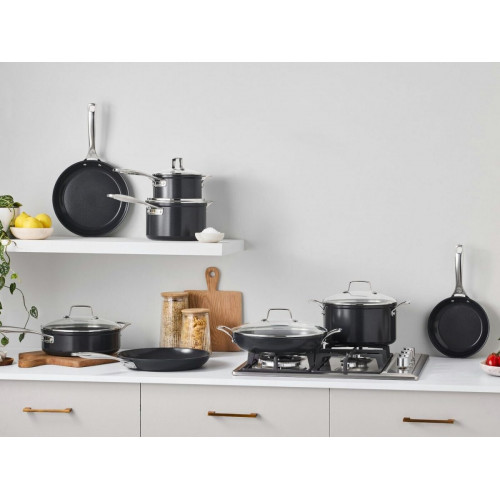 Le Creuset Essential 2-Piece Aluminum Ceramic Non-Stick Pan Set Forged and Hard-Anodized