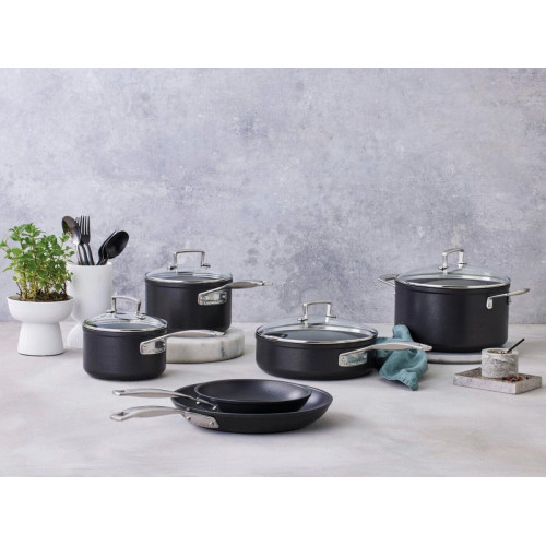 Le Creuset Essential 2-Piece Aluminum Ceramic Non-Stick Pan Set Forged and Hard-Anodized