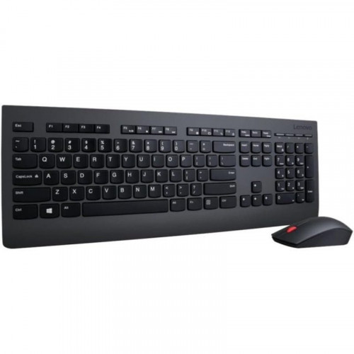 Lenovo Essential Combo Teclado Inalámbrico Negro Layout Inglés USA + Ratón