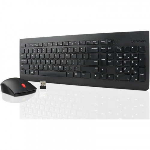 Lenovo Essential Combo Teclado Inalámbrico Negro Layout Inglés USA + Ratón