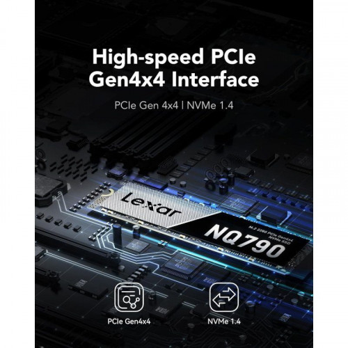 Lexar NQ790 1TB Disco SSD 7000 MB/s NVMe PCIe 4.0 M.2 Gen4