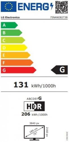 LG 75NANO82T3B Negro - TV 75