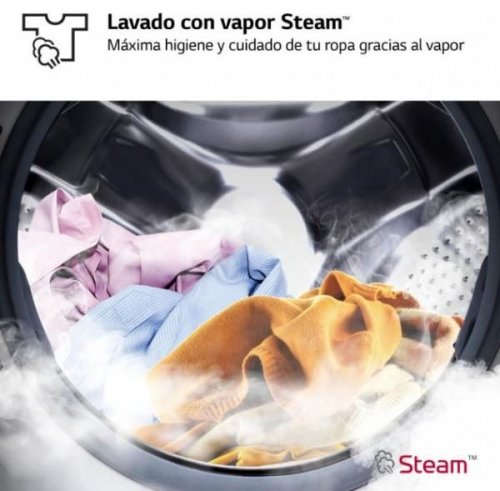 LG F4DR6009AGM - Lavasecadora Serie 600 9/6Kg 1400rpm Vapor Inox Grafito A-10%/D