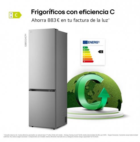 LG GBBS524CPY INOX - Frigorífico Combi No Frost
