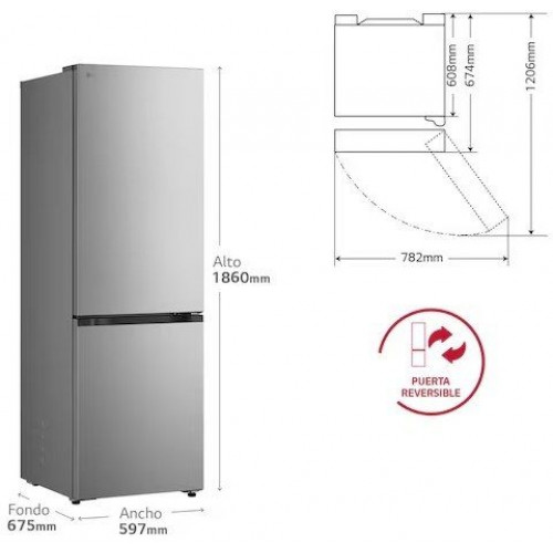 LG GBBSJ10DPY INOX - Frigorífico Combi No Frost