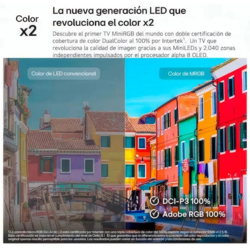 LG Mini rgb AI mrgb87 televisor Smart TV Mini rgb 4K uhd