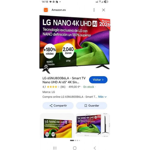 LG NANO 4K UHD AI 4K Smart TV