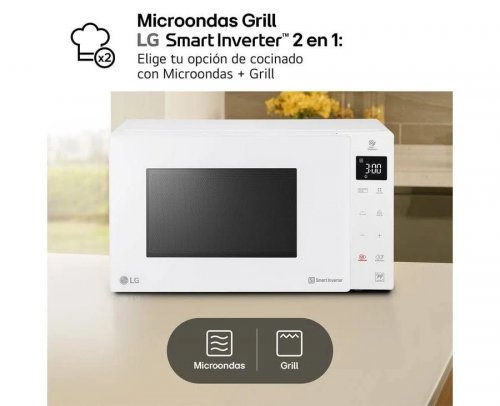 LG Outlet Microondas Grill Smart Inverter 1000W de 25 litros mh6535gd