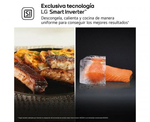 LG Outlet Microondas Grill Smart Inverter 1000W de 25 litros mh6535gd