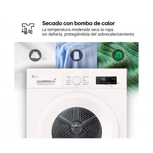 LG rhx1009nwh Blanco Secadora Bomba de calor 9kg