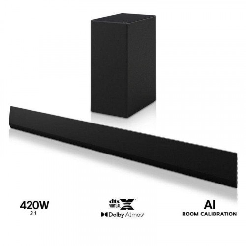 LG SG10TY Barra de Sonido Inteligente con Subwoofer 3.1 Canales Dolby Atmos DTS:X 420W Negra