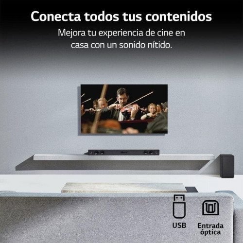 LG SoundBar SQC2 Barra de Sonido Bluetooth 2.1 300W Negra