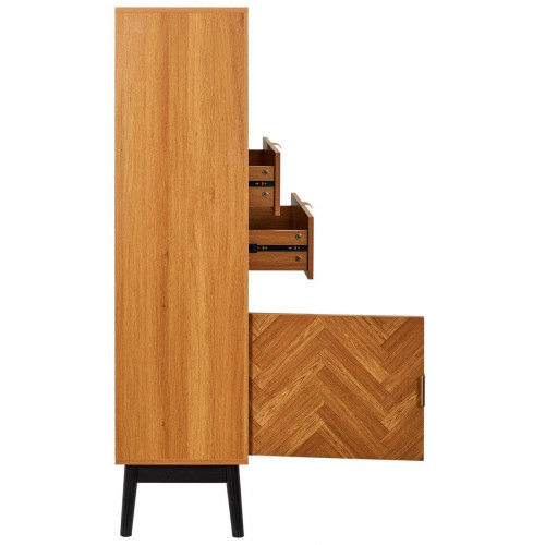 Librería con cajones Felix 140x100x35cm roble