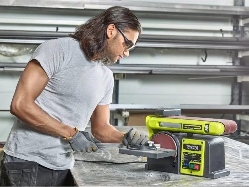 Lijadora de banda y disco 375W Ryobi