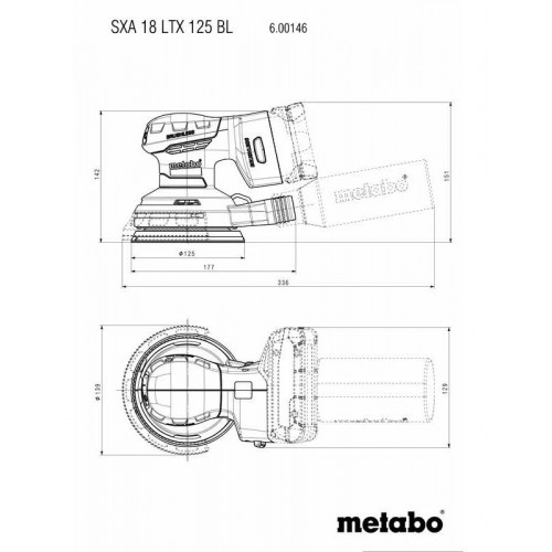 Lijadora excéntrica Metabo SXA 18 LTX 125 BL
