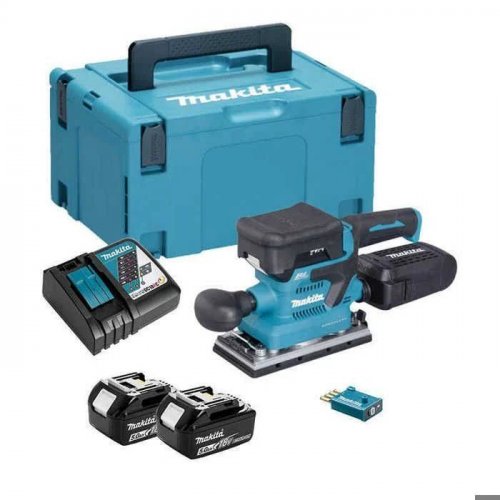 Lijadora vibratoria 18v ø93x185 mm bluetooth aws Makita 2 batt.bl1850b