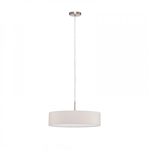 Lindby lámpara colgante Sebatin, Ø 50 cm, beige, tela, E27