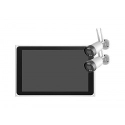 LINK2HOME Kit de 2 cámaras de Vigilancia wifi + 1 pantalla NVR para interior