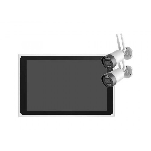 LINK2HOME Kit de 2 cámaras de Vigilancia wifi + 1 pantalla NVR para interior