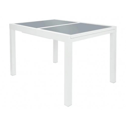 LIVARNO HOME Mesa de jardín de aluminio extensible blanca Houston