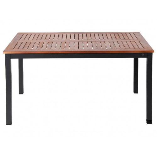 LIVARNO® Mesa de aluminio para jardín con tablero de madera Valencia