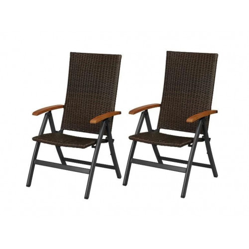 LIVARNO® Set de sillones plegables de entramado Valencia