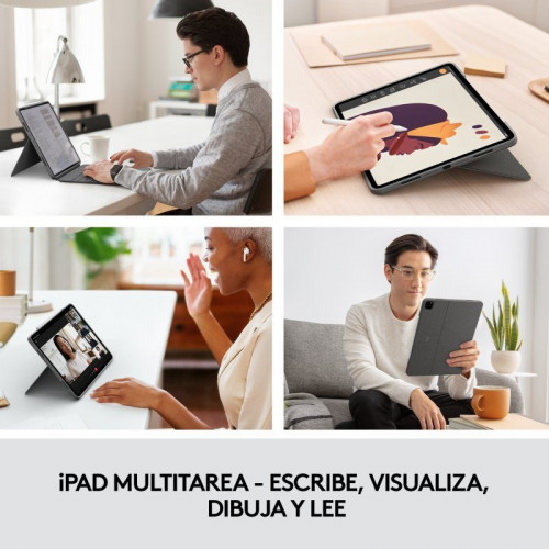 Logitech Combo Touch Funda con Teclado Gris para iPad Pro 12.9