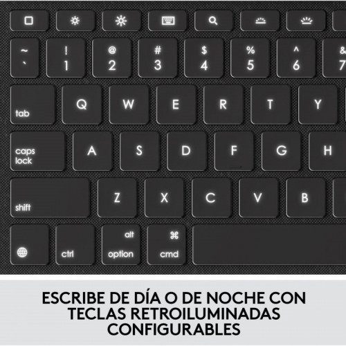 Logitech Combo Touch Funda con Teclado Retroiluminado para iPad 7/8/9 Generación