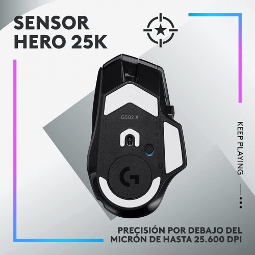 Logitech G G502 X Plus Lightspeed Ratón Inalámbrico RGB Gaming 25600 DPI Negro