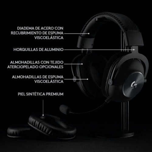 Logitech G Pro X Auriculares Gaming Inalámbricos con Lightspeed Negros