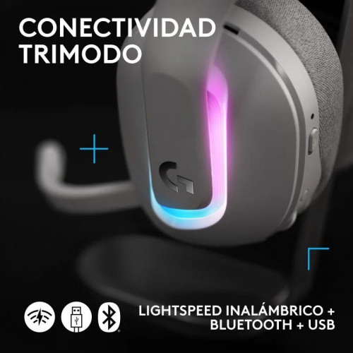 Logitech G522 LIGHTSPEED Auriculares Gaming Inalámbricos RGB Blancos
