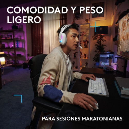 Logitech G522 LIGHTSPEED Auriculares Gaming Inalámbricos RGB Blancos