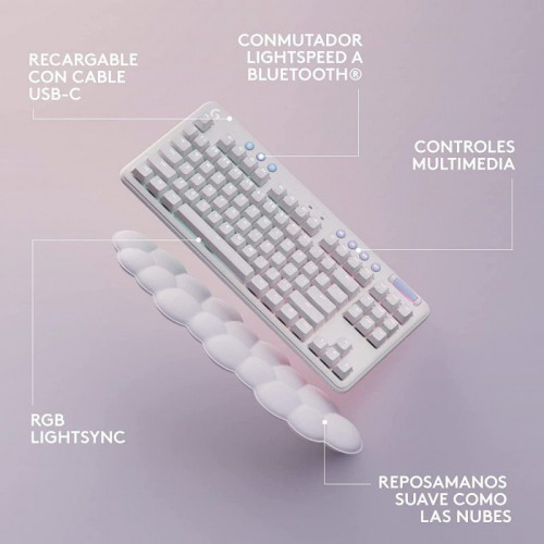 Logitech G715 Teclado Gaming Inalámbrico LIGHTSYNC RGB Interruptores Táctiles GX Brown