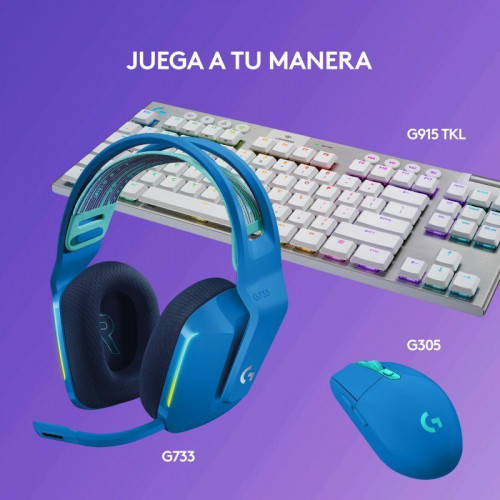 Logitech G733 Lightspeed RGB Auriculares con Micrófono Inalámbricos Gaming Azules