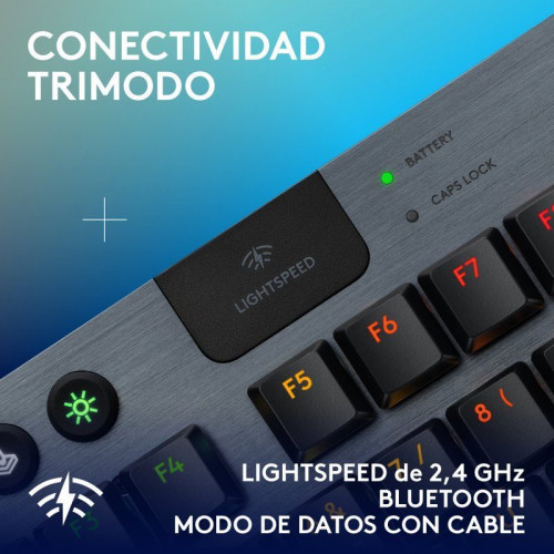 Logitech G915 X LIGHTSPEED TKL Teclado Mecánico Gaming Inalámbrico GL Tactile PBT Negro