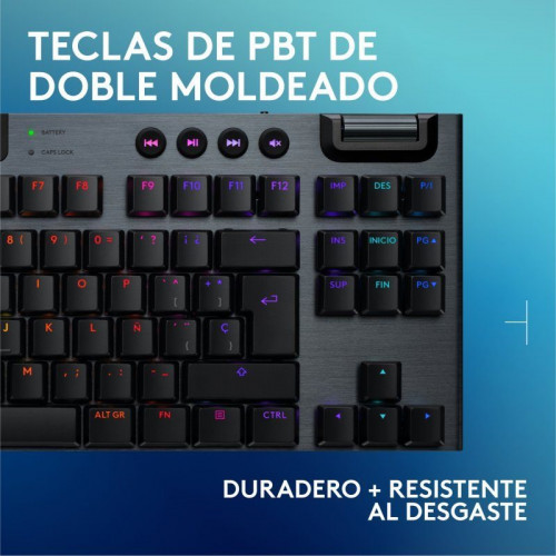Logitech G915 X LIGHTSPEED TKL Teclado Mecánico Gaming Inalámbrico GL Tactile PBT Negro