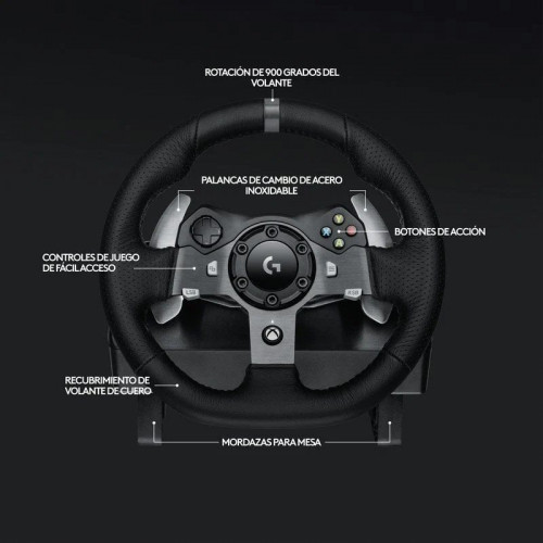 Logitech G920 Driving Force Volante y Pedales para Xbox Series/Xbox One/PC/Mac Negro + Driving Force Shifter