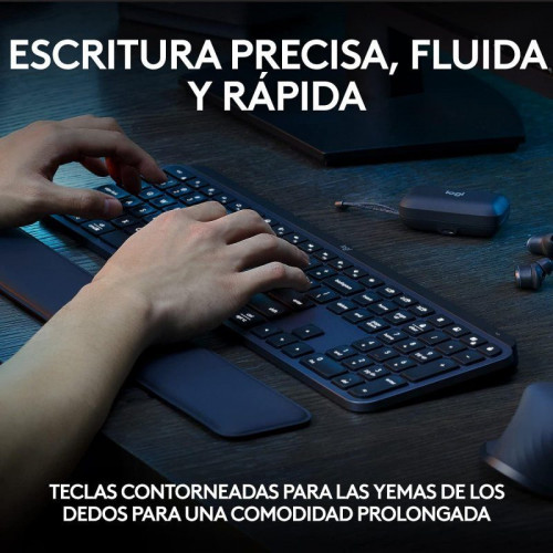 Logitech MX Keys S Teclado Inalámbrico Bluetooth de Perfil Bajo QWERTY Portugués Grafito