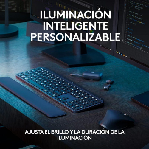 Logitech MX Keys S Teclado Inalámbrico Bluetooth de Perfil Bajo QWERTY Portugués Grafito